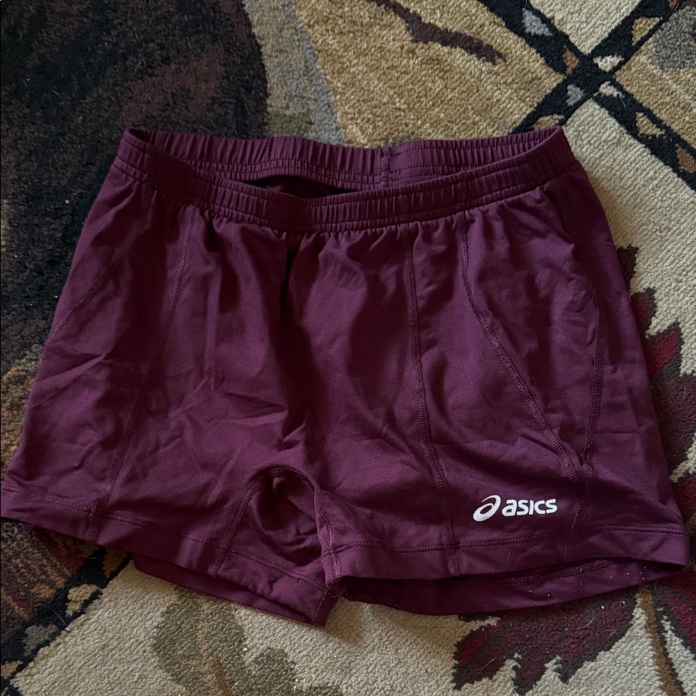 ASICS Women's Deep Red Athletic Shorts volleyball